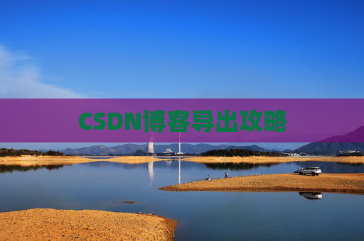 CSDN博客导出攻略